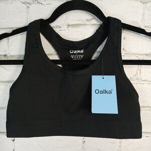 OALKA MEDIUM SUPPORT COMPRESSION BRA, SIZE SMALL, BLACK, NWT
